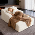 45.6'Small Chaise Lounges,Corduroy Modular Cube Lazy Sofa, Convertible Floor Lounge Couch for Bedroom Living Room, Kids Napping Block Sofa
