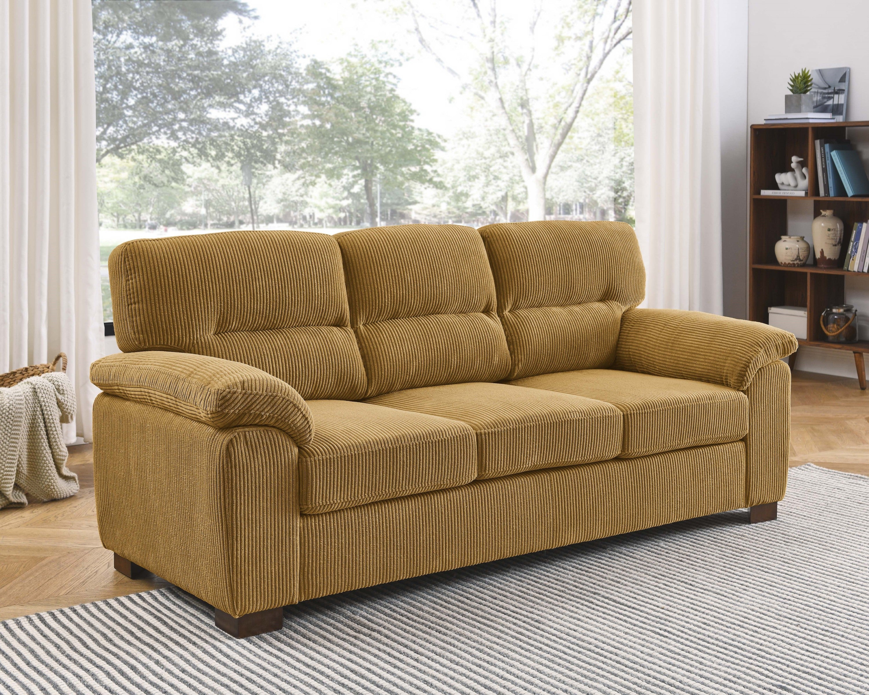Vintage Three‑Seat Sofa